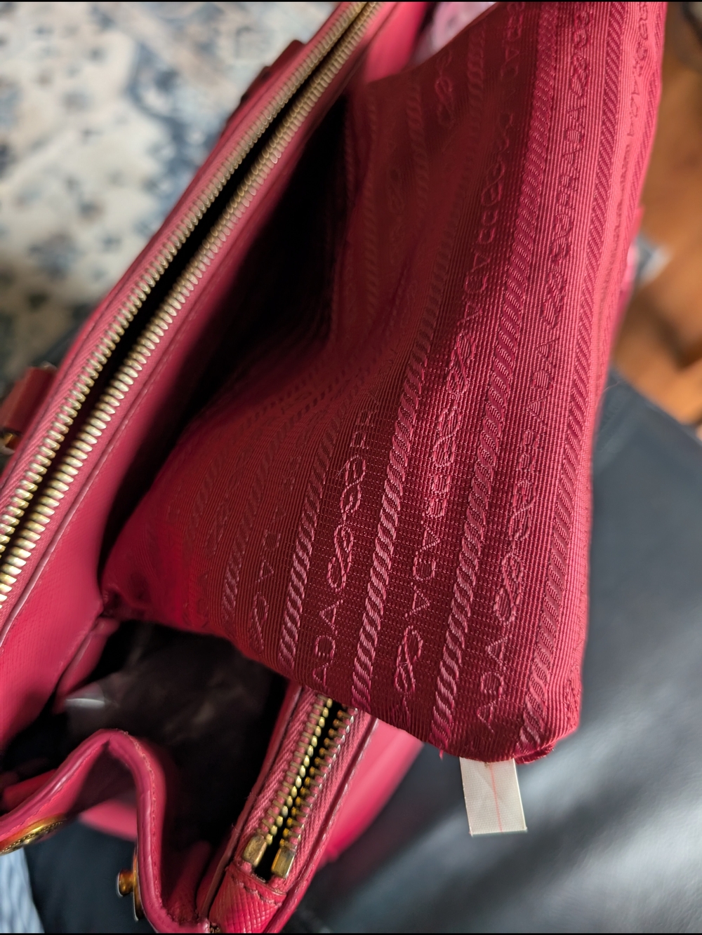 Prada Saffiano Leather Satchel in Magenta - Picture 4 of 12